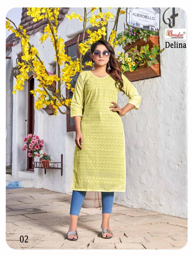 Rang Delina Regular Wear Wholesale Designer Kurti Catalog